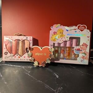 Piper K Hair Clips, Care Bears Lip Oil, & Lovely Lip Balm Set